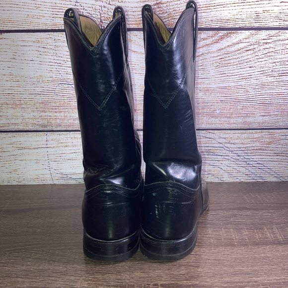 Womens Vintage Black Justin Boots Roper Size 6.5C (Wide) - Picture 5 of 12